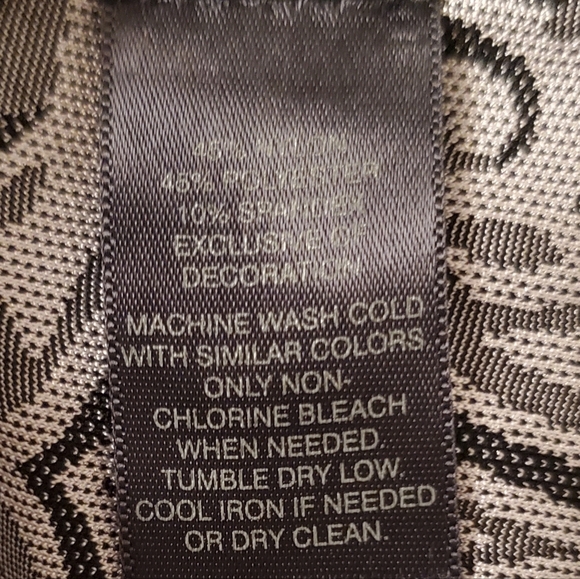 White House Black Market Black and Silver Gray Jacquard Corset Tank Top Size M - Picture 5 of 7